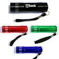 Aluminum 9 LED Flashlight with Batteries & Carry Strap